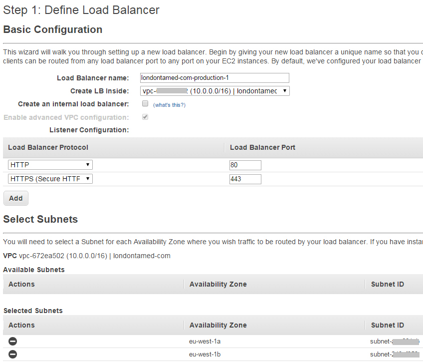 Creating the first load balancer